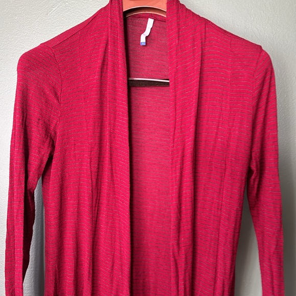 Women’s sz S oversized open front red business casual light cardigan sweater - Picture 4 of 7